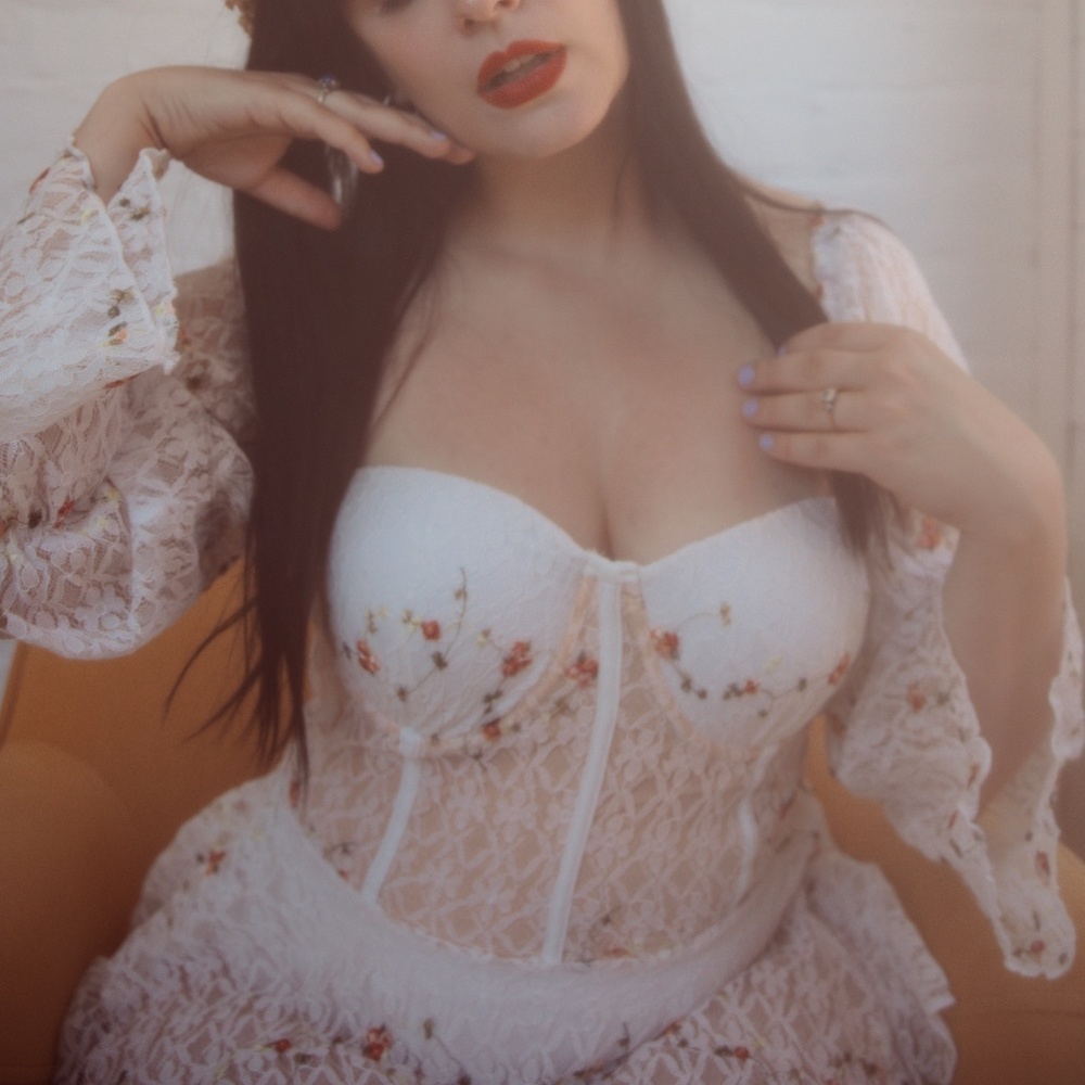 Chicwish One Piece Lace Floral Swimsuit/Bodysuit